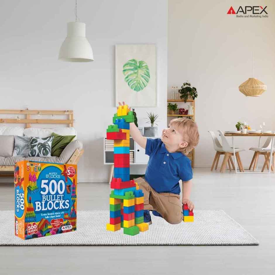 Apex 500 Bullet Building Blocks Set for Kids | Educational STEM Construction Toy For Kids