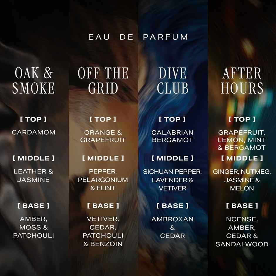 HIRA Discovery Set for Him | EDP | Dive Club, Oak & Smoke, Off The Grid, After Hours