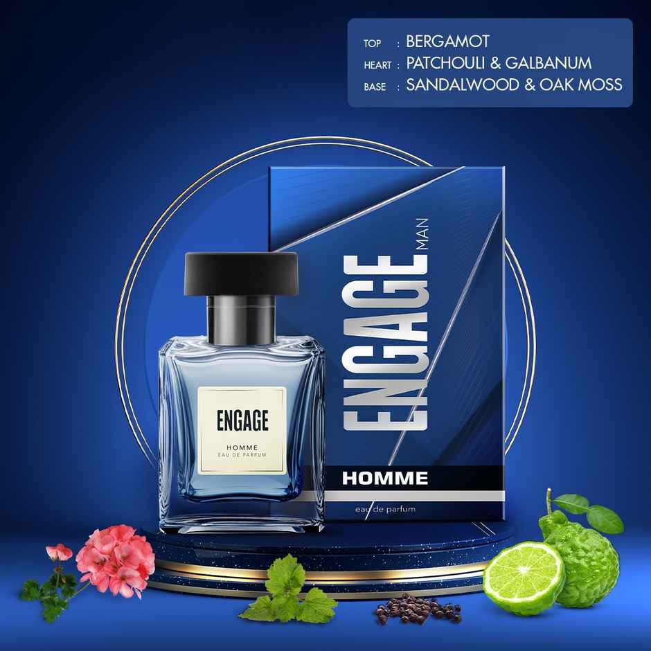 Engage Homme Eau De Parfum for Men | Woody & Fresh | Luxury & Skin Friendly