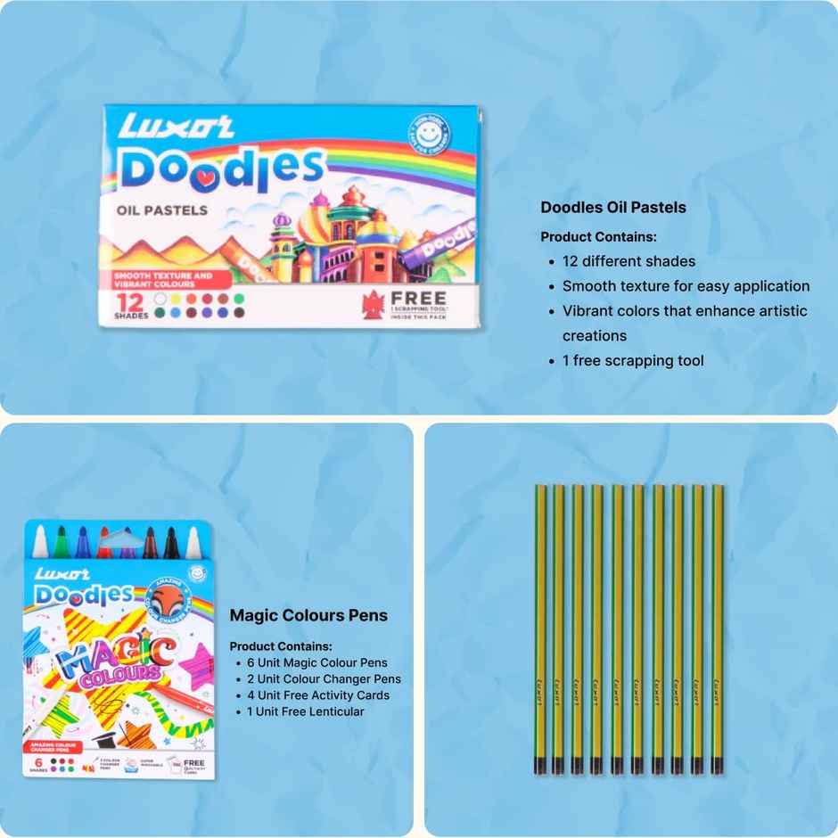 Luxor Doodles Colouring Kit - Gift for Kids