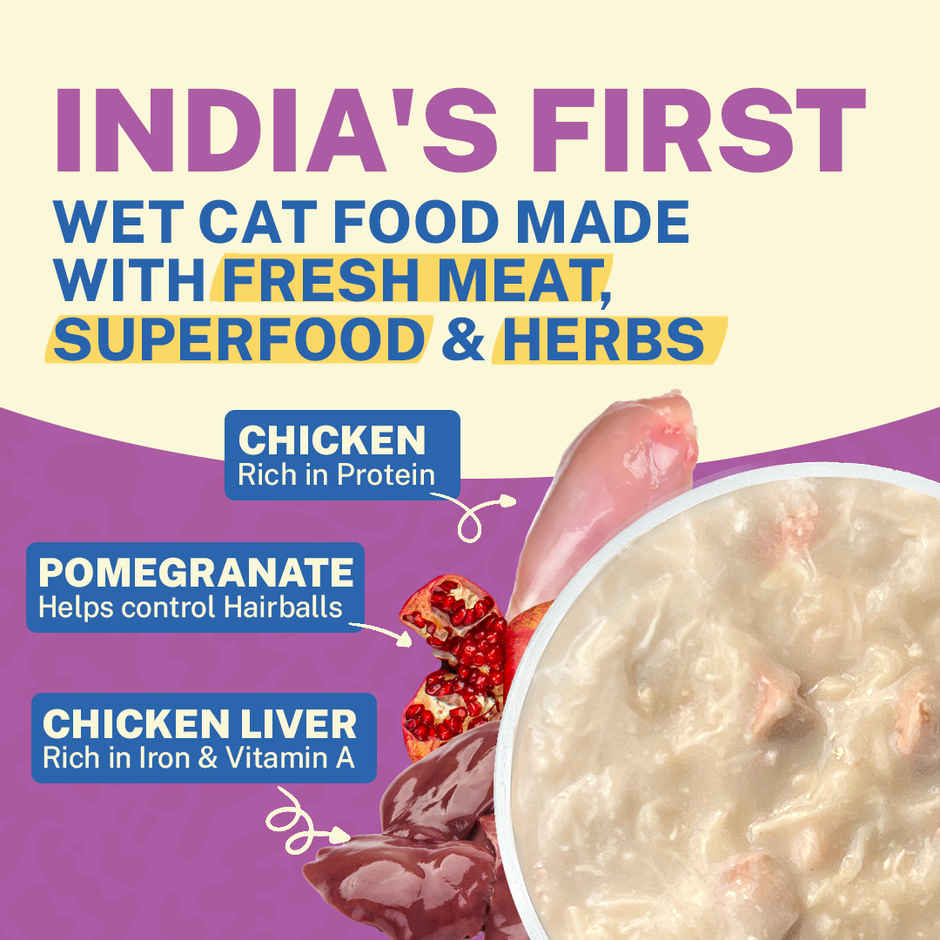 Smylo Adult Chicken & Liver  Wet Cat Food, Fresh & Preservative-Free Combo