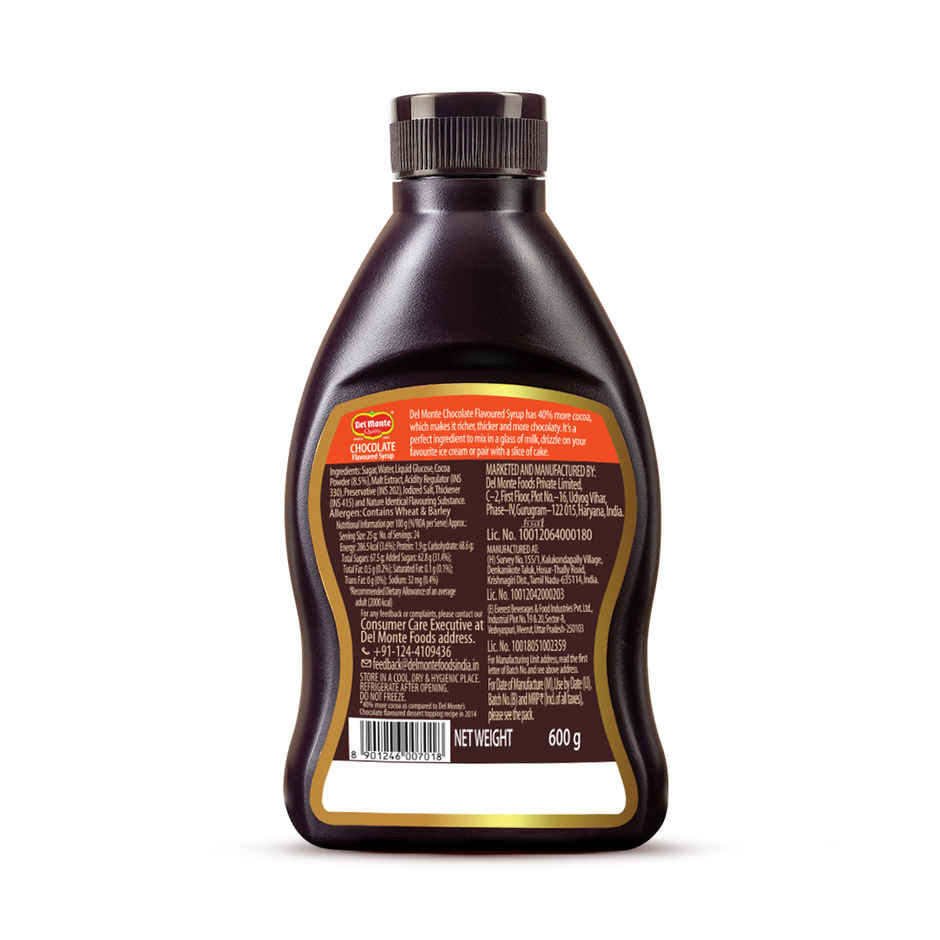 Del Monte Chocolate Syrup | Perfect for Milkshake & Cake | Topping Syrup