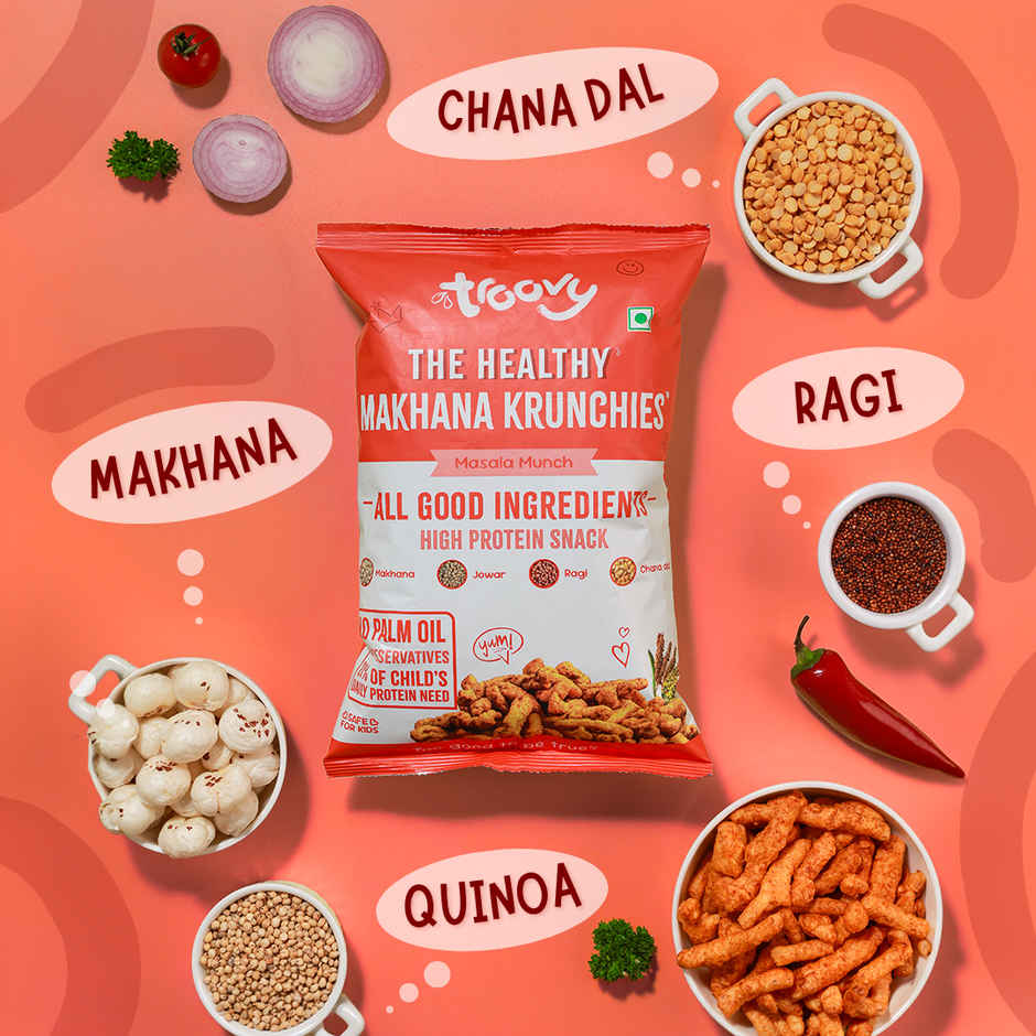 Troovy Healthy Makhana Krunchies | High Protein, No Palm Oil