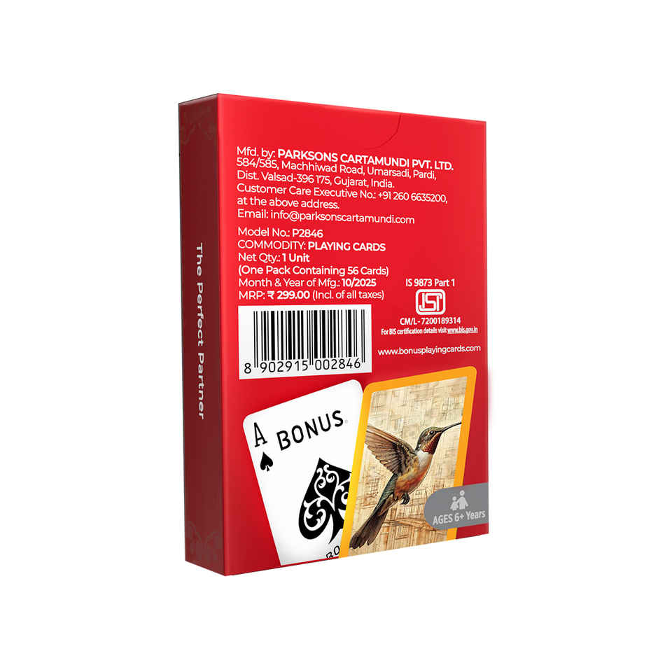 Parkson Bonus Original Bridge Size Playing Cards Playing Cards