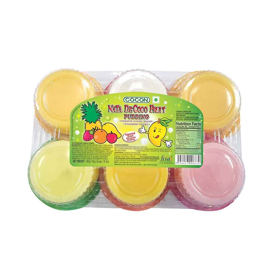 Cocon Pudding 6 Cups Assorted With Nata De Coco