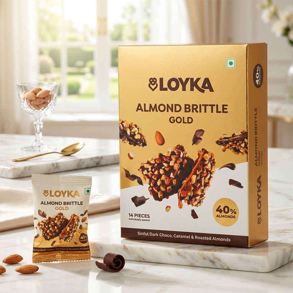 Loyka Almond Brittle Gold Chocolate Box | 203 G
