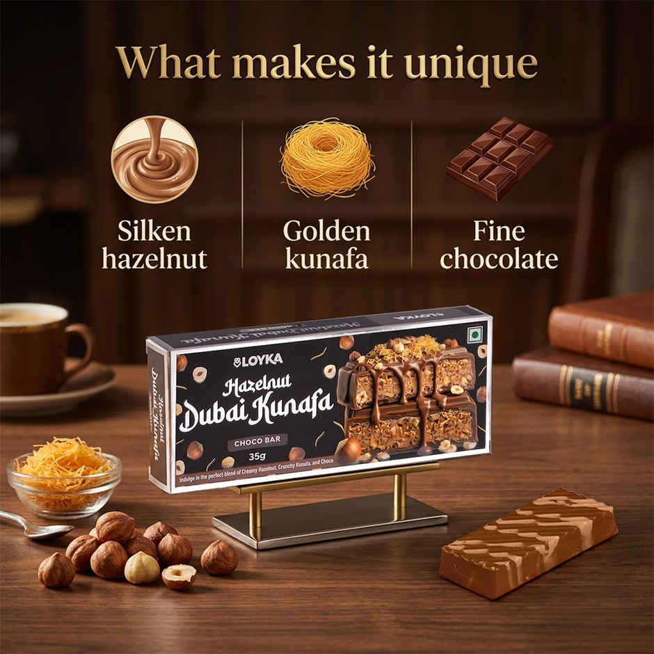 Loyka Hazelnut Dubai Kunafa Choco Bar