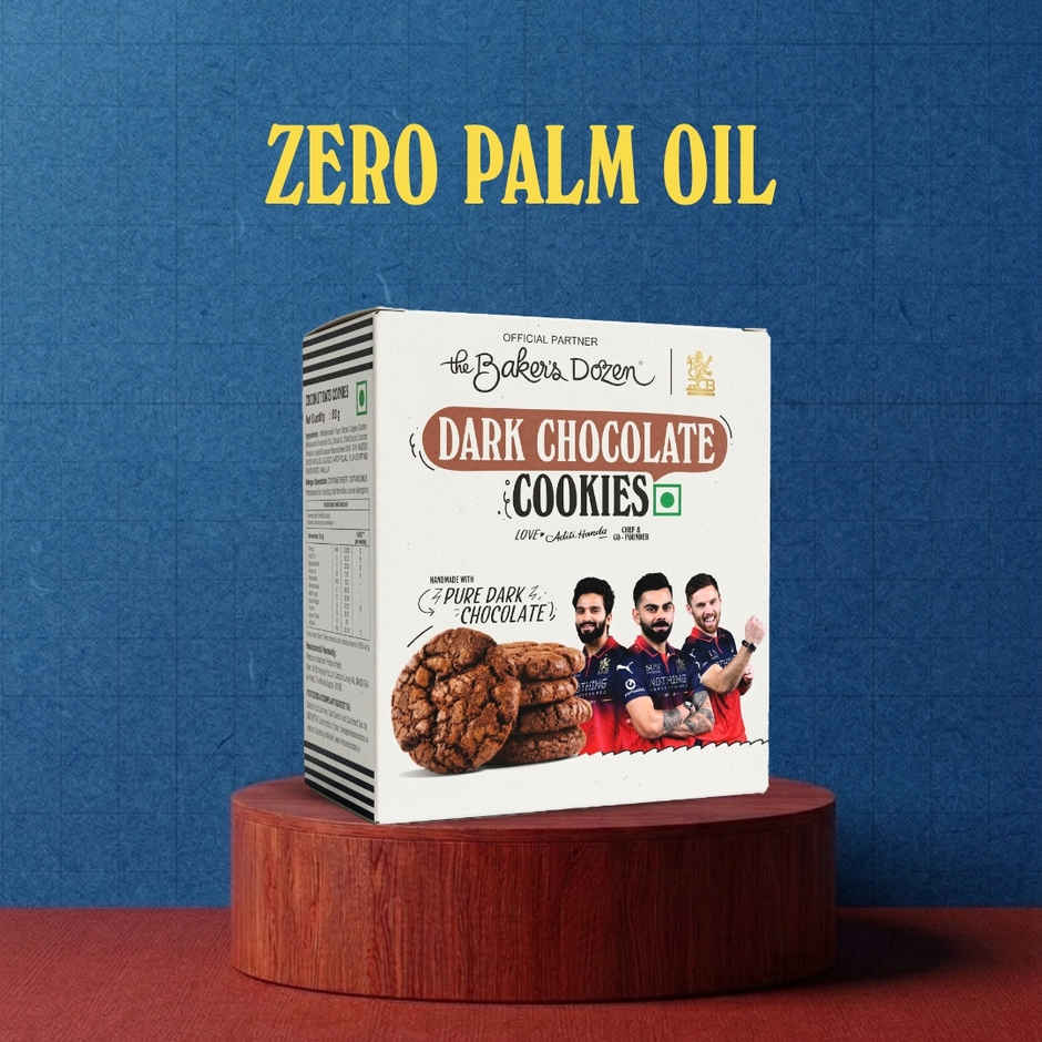 The Baker's Dozen Dark Chocolate Cookies | Premium Biscuit Handmade Cookies | Choco Chip Cookies