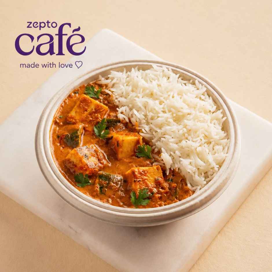 Paneer Makhani & Rice + Chocolate Mousse