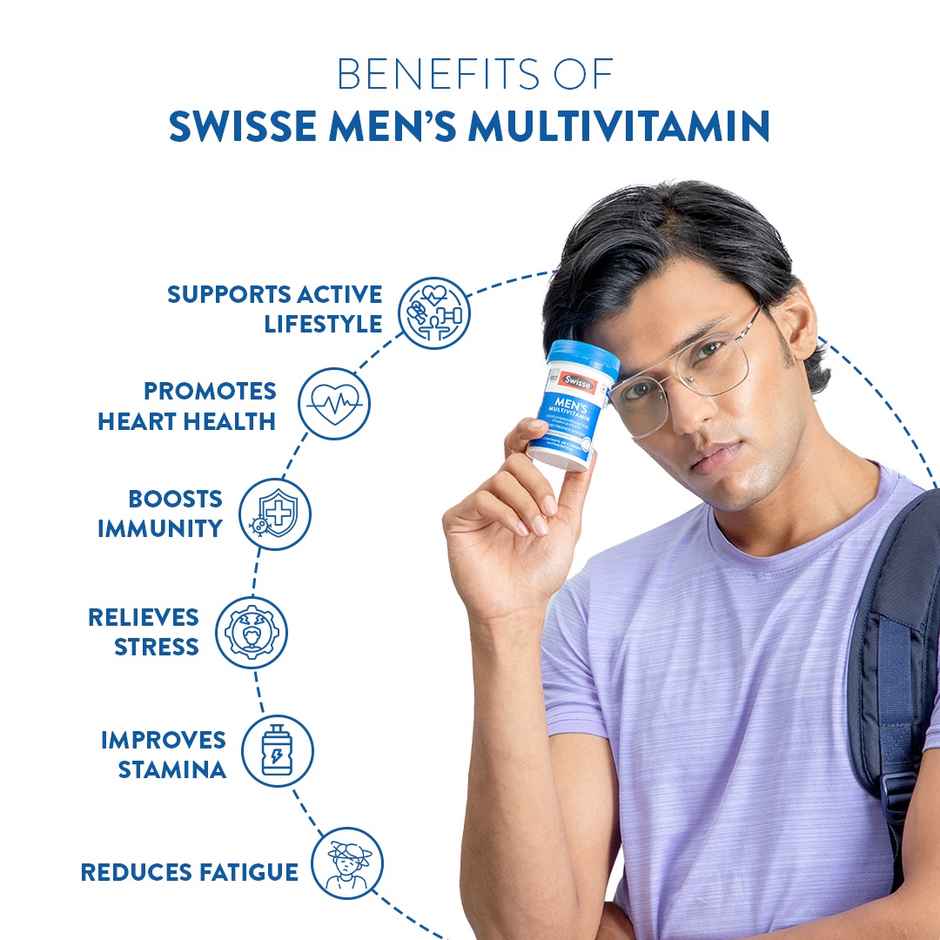 Swisse Men'S Multivitamin - Boosts Energy, Stamina & Vitality, Vitamins & Minerals (30 Tabs)