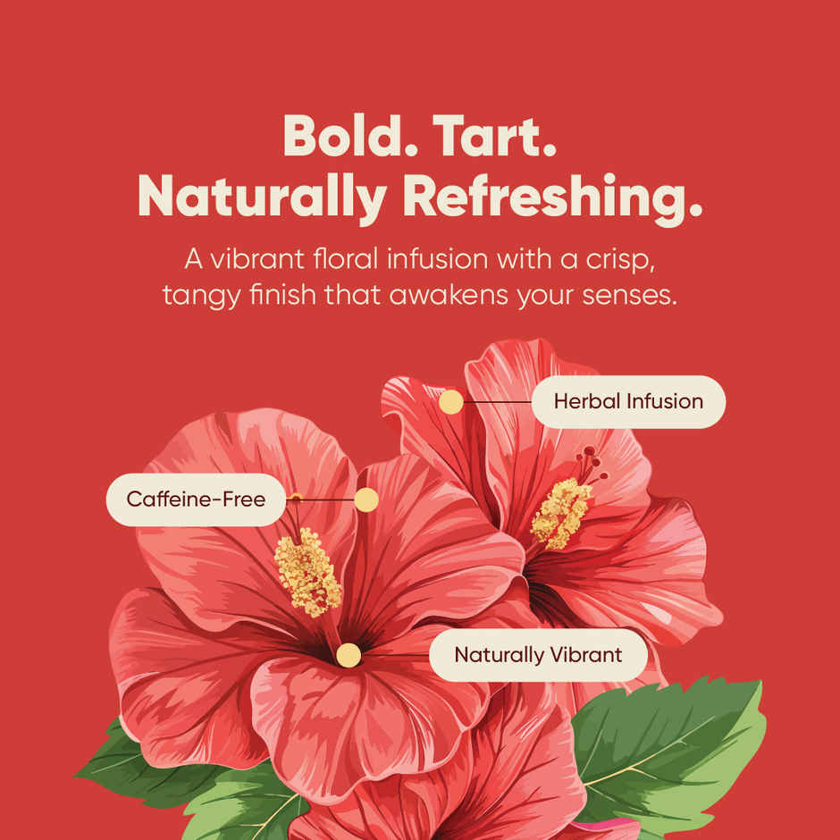 Tencha Hibiscus Flower Caffeine-Free Blue Tea Herbal Infusion
