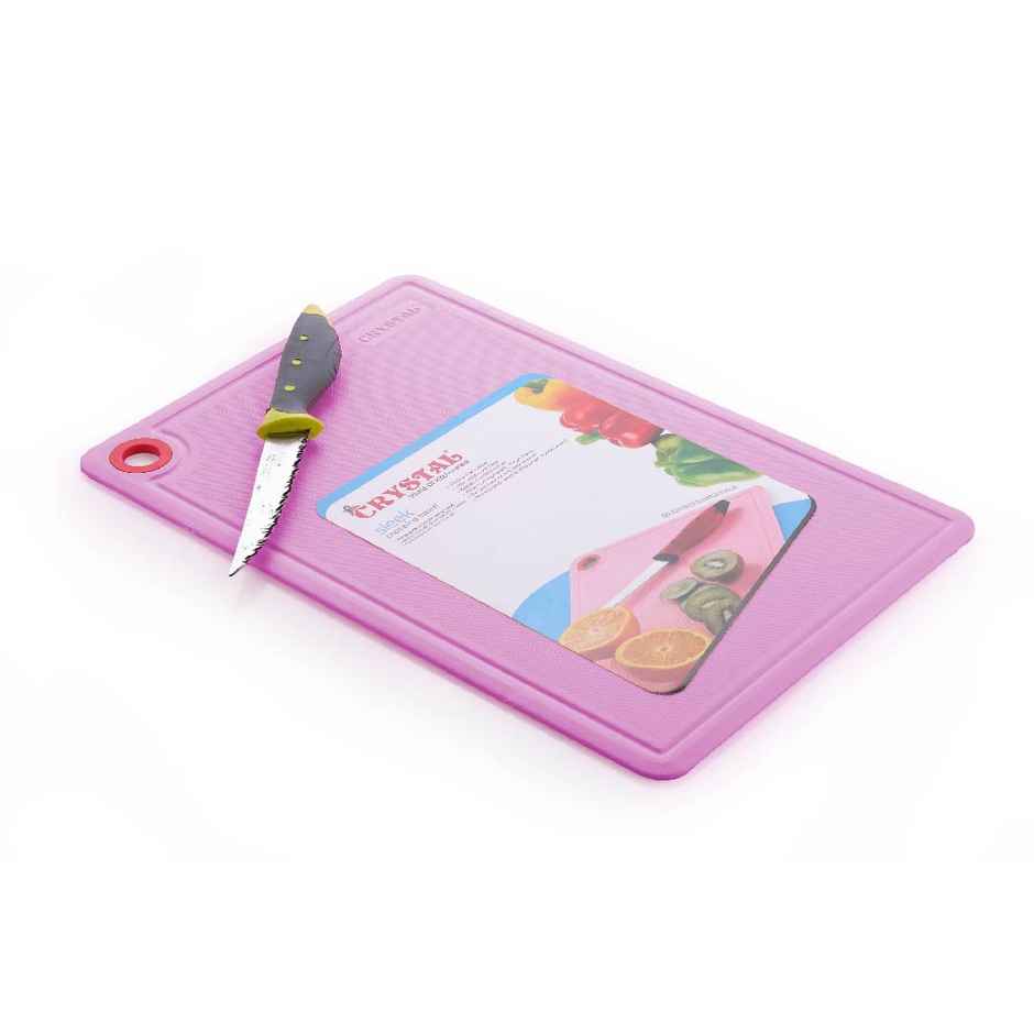 Crystal Plastic Chopping Board, Multicolour