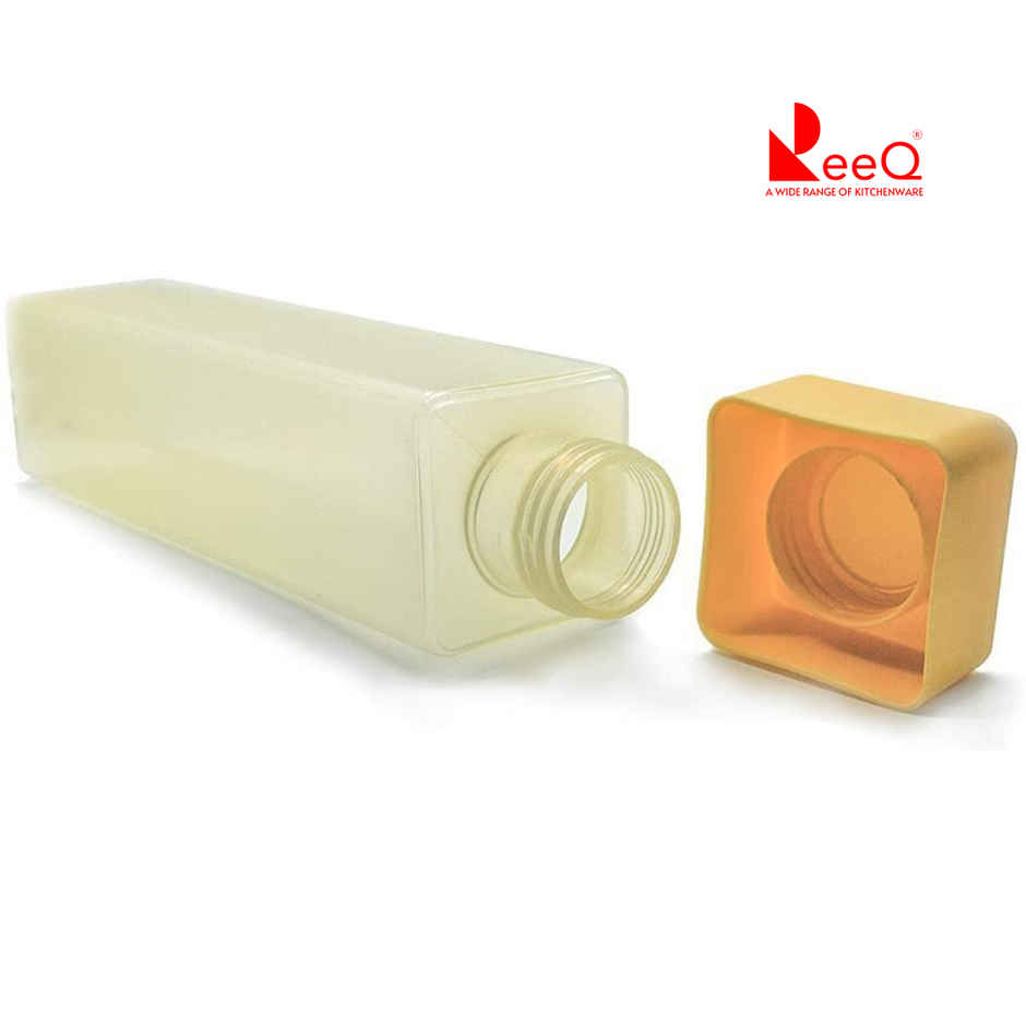 ReeQ Slim Square Water Bottle | BPA-Free Plastic Leak-Proof & Fridge Friendly | 1000 ml