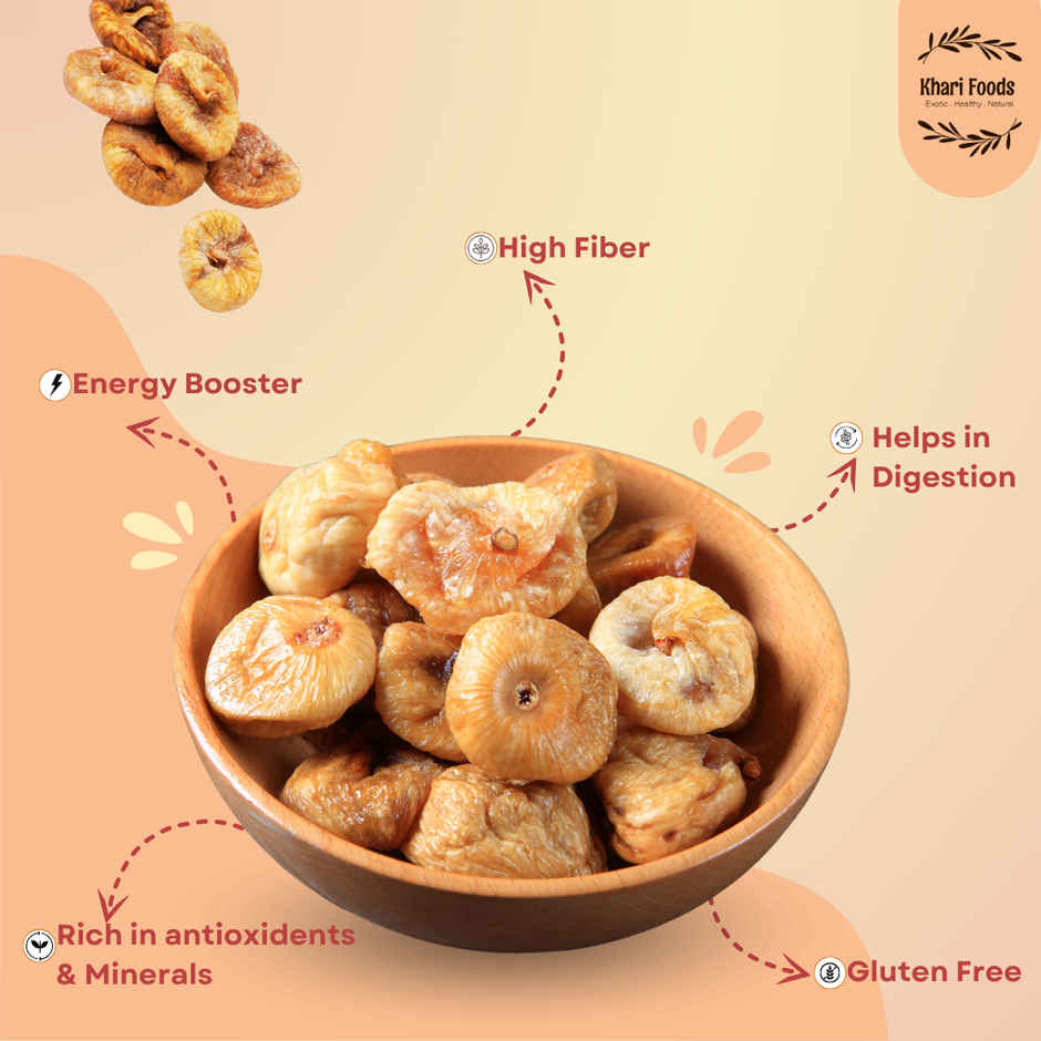 Khari Foods Premium Fig | Afghan Anjeer Dry Fruit, Soft & Plum