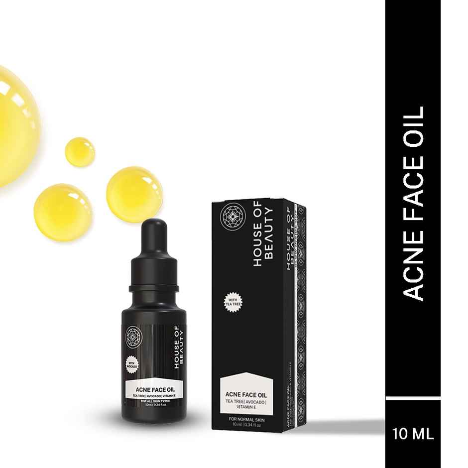 House of Beauty Acne Oil w/t Tea Tree, avocado & Vit-E for drying pimpled & oily skin (10ml)