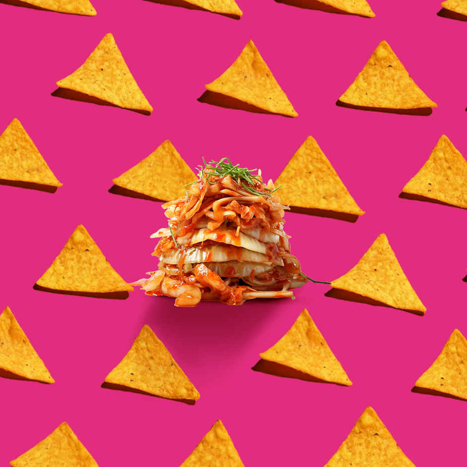 4700BC Korean Kimchi Nachos I made in Avocado Oil