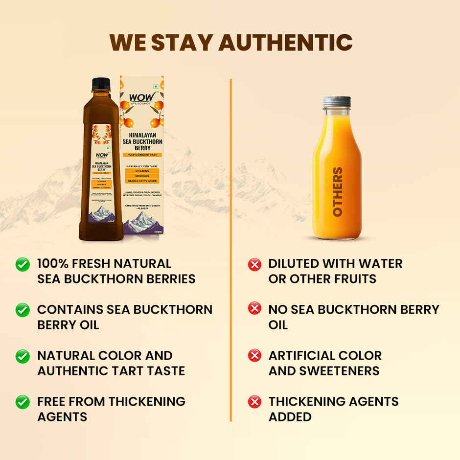 Wow Life Science Himalayan Sea Buckthorn Berry Pulp Concentrate