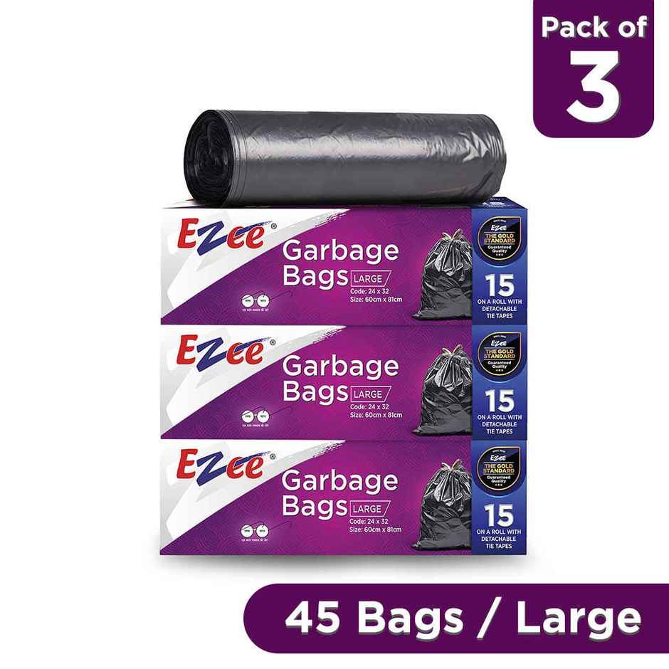 Ezee Large Garbage Bag 45 Pcs | Large - 24 x 32 Inch