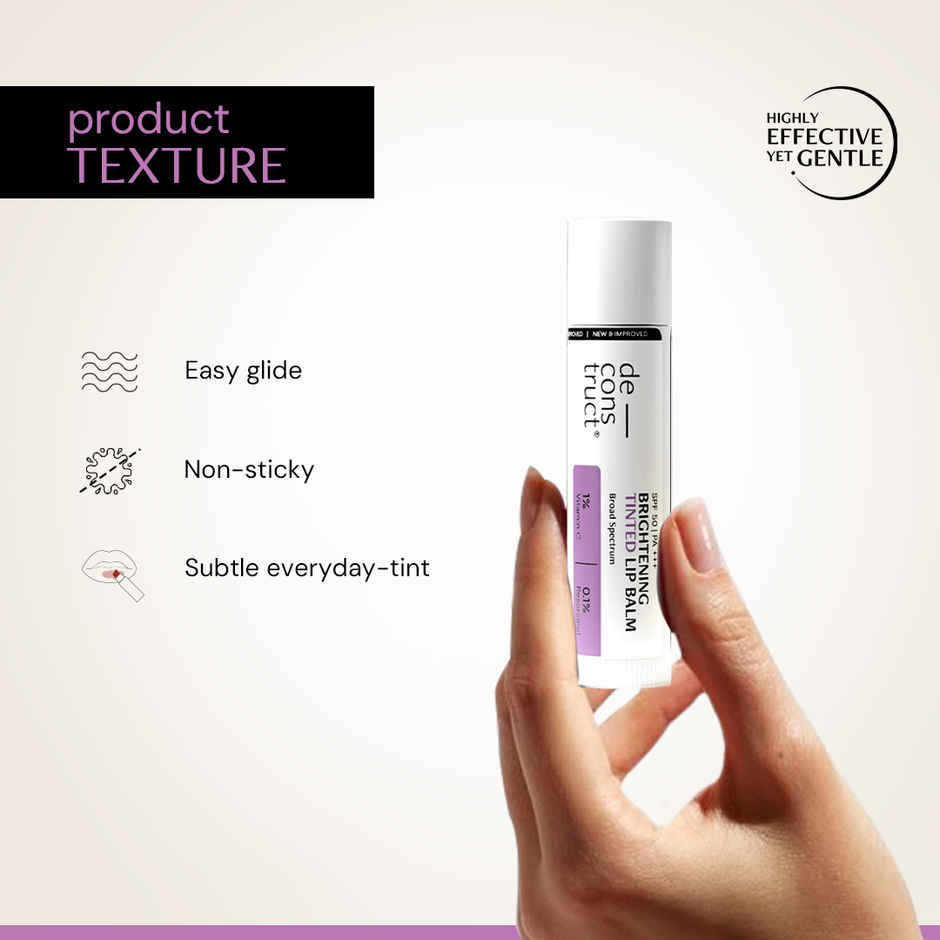 Deconstruct Brightening Tinted Lip Balm SPF 50 | Moisturizes Dry Lips | Pink