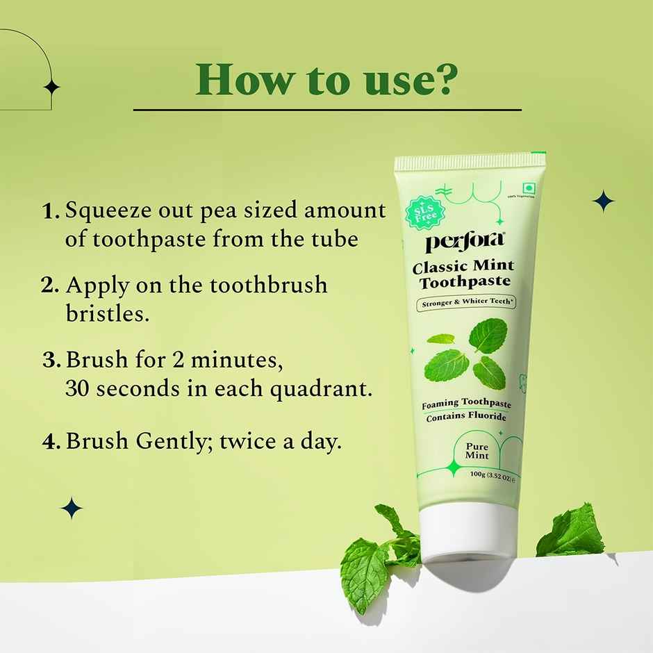 Perfora Classic Mint Toothpaste for Stronger Teeth Combo