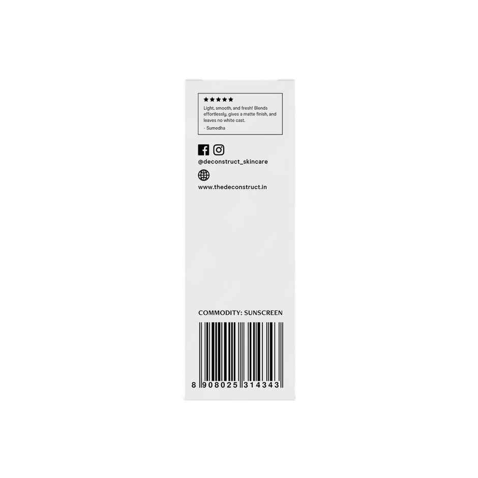 Deconstruct 5% Vitamin C Gel Sunscreen SPF 50 PA++++ | In-Vivo Tested