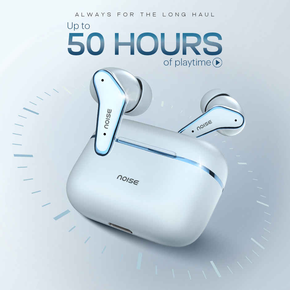 Noise Buds VS102 Elite 50H Battery 4 Mic ENC 11mm Driver Instacharge TWS Earbuds | Sky Blue