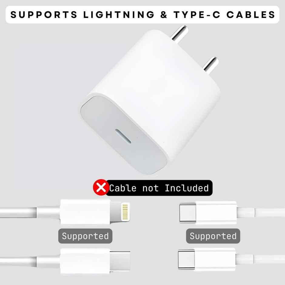 Roarx 25W Type C Fast Charger Adapter for Samsung 25w Charger devices/ iPhone 14/13/12/11/X/8