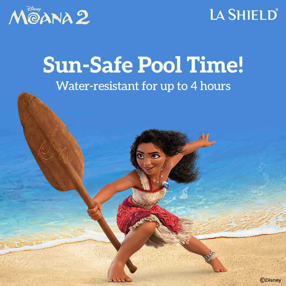 La Shield Disney Moana 2 Kids Sunscreen Spf 50 Pa+++ | 100% Mineral Sunscreen
