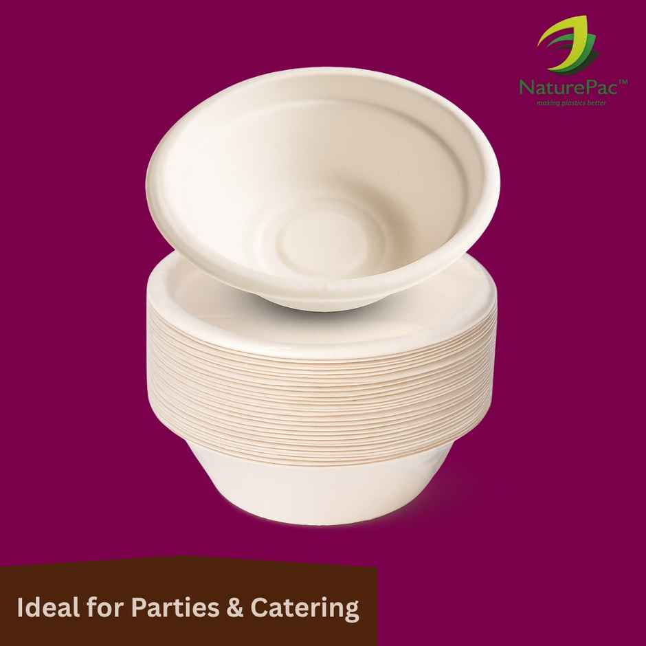 Bagasse Bowl | Round | 180 ml | 25 pcs | Naturepac