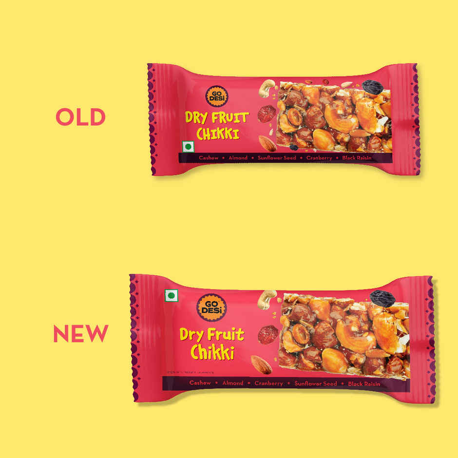 Dry Fruit Chikki 45% Dry Fruits Bar | GO Desi