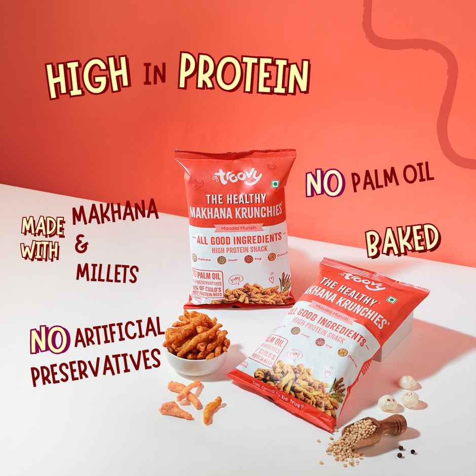 Troovy Makhana Krunchies | High Protein, No Palm Oil