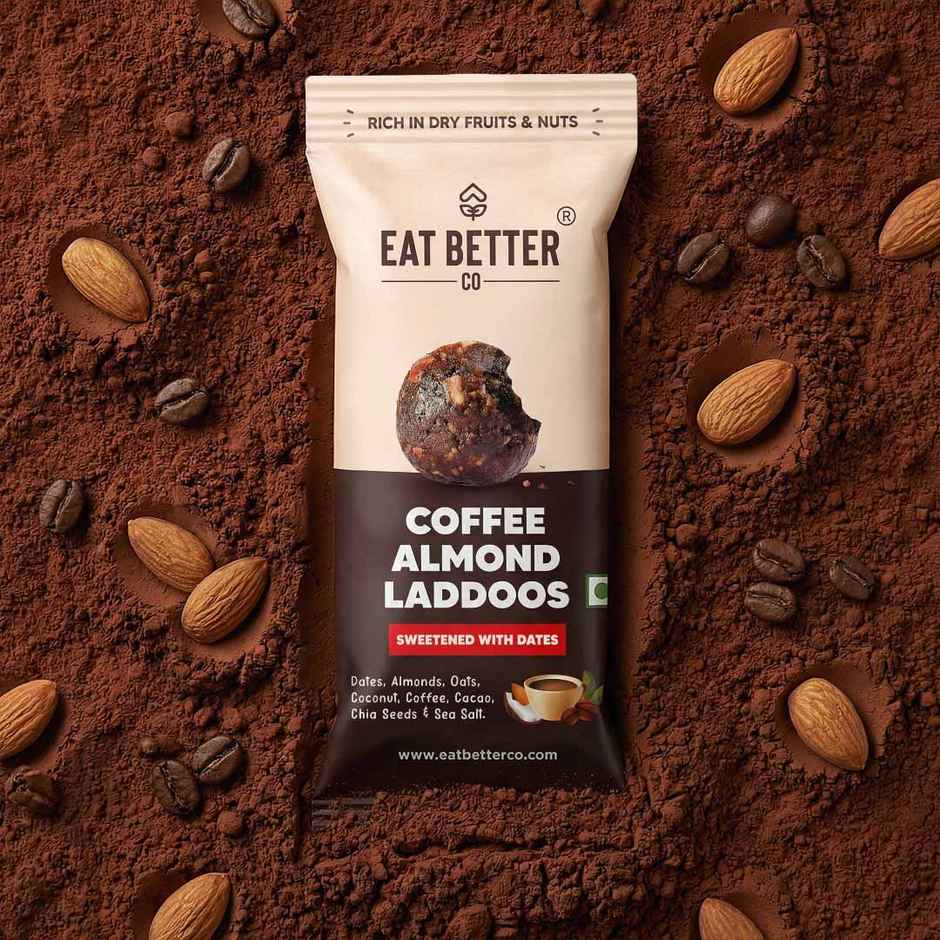 Eat Better Co Coffee & Almond Laddoos High Protein, Truly Natural