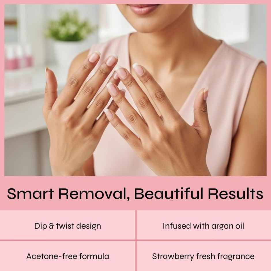 Swiss Beauty Instant Dip and Twist Nail Paint Remover | 04 Strawberry Fresh