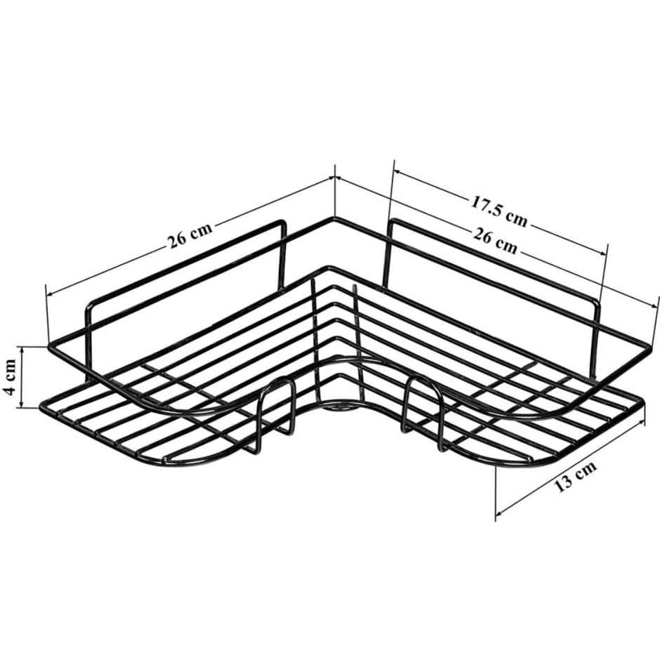 Clayplus Self Adhesive Corner Shelf Bathroom Organizer With Two Self Adhesive Screw