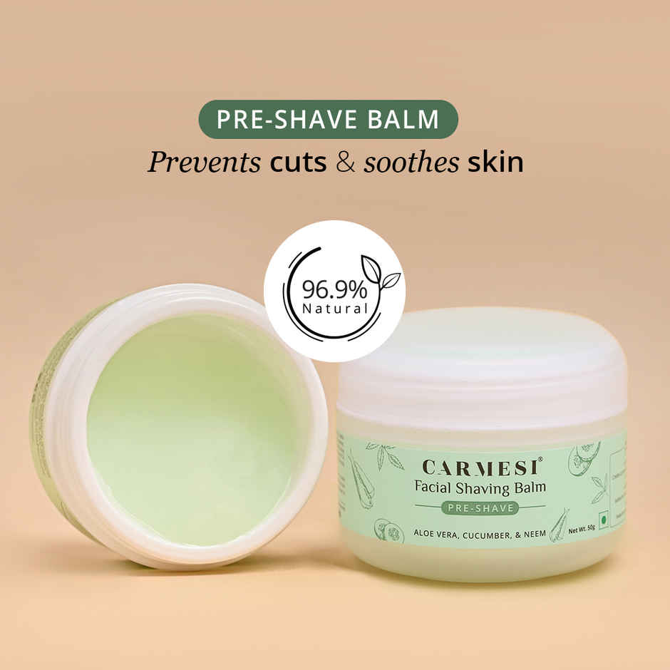 Carmesi Facial Shaving Kit | 3 Reusable Face Razors | 1 Pre Shave Facial Shaving Balm
