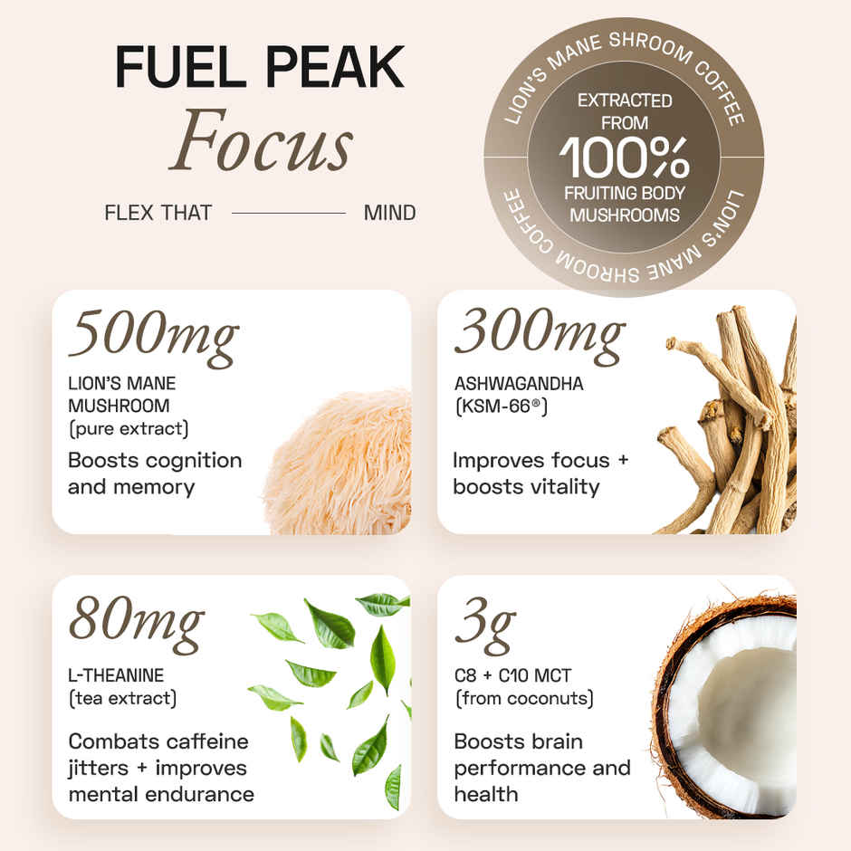 Ace Blend Lion's Mane Shroom Light Organic Coffee Premix