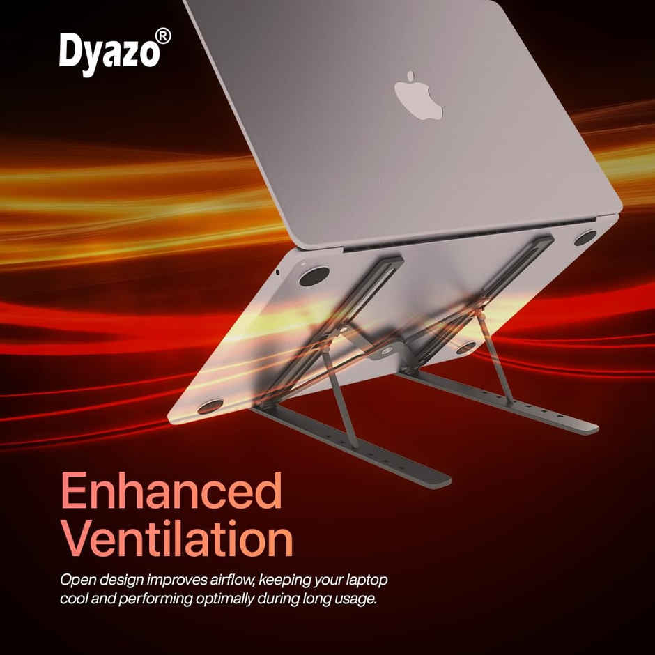 Dyazo Zigzag Adjustable Laptop Stand 6-Angle - MacBook | HP | Dell - Space Grey