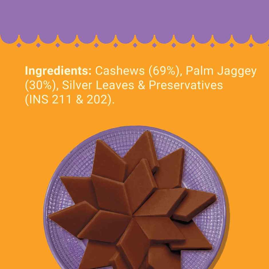 GO DESi Jaggery Kaju Katli | 69% Cashews | With Palm Jaggery