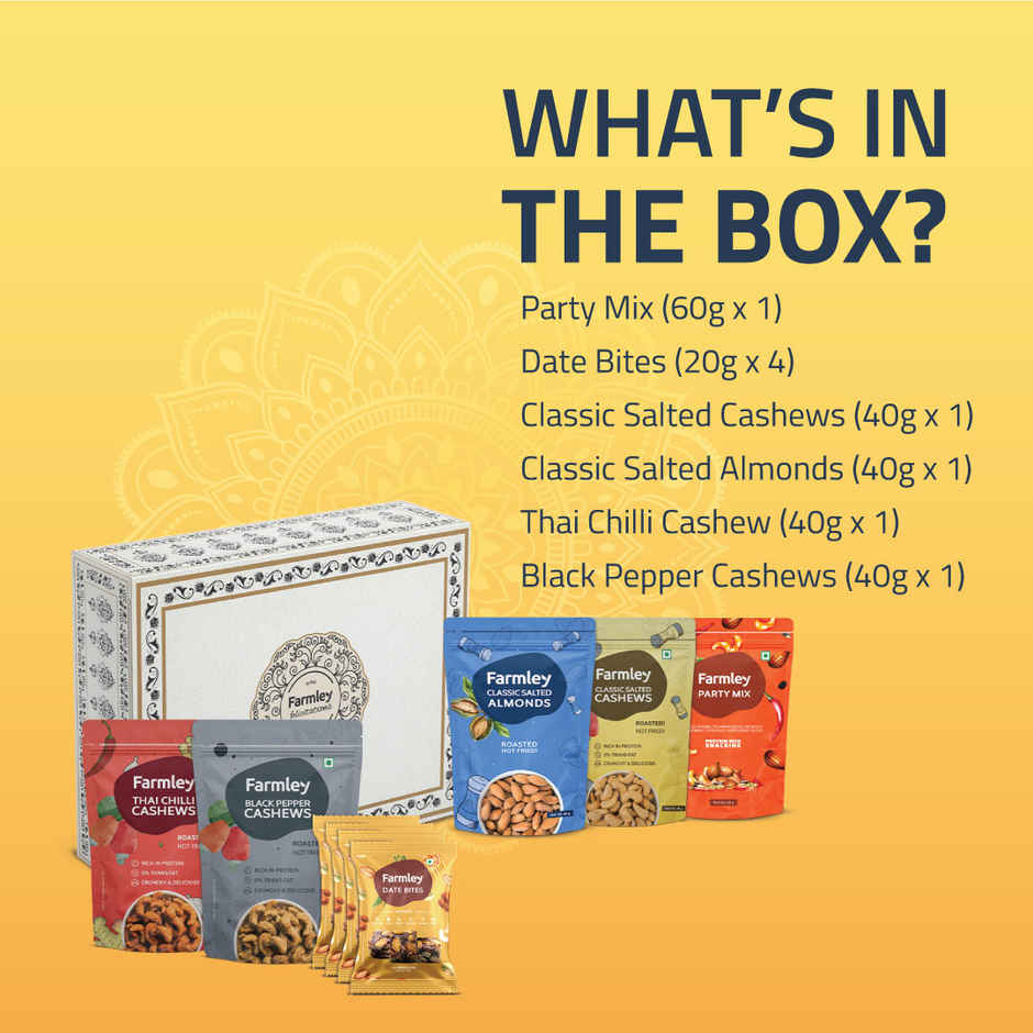 Farmley Felicitations Mix Dry Fruit Gift Pack - Buy at ₹719 Online ...