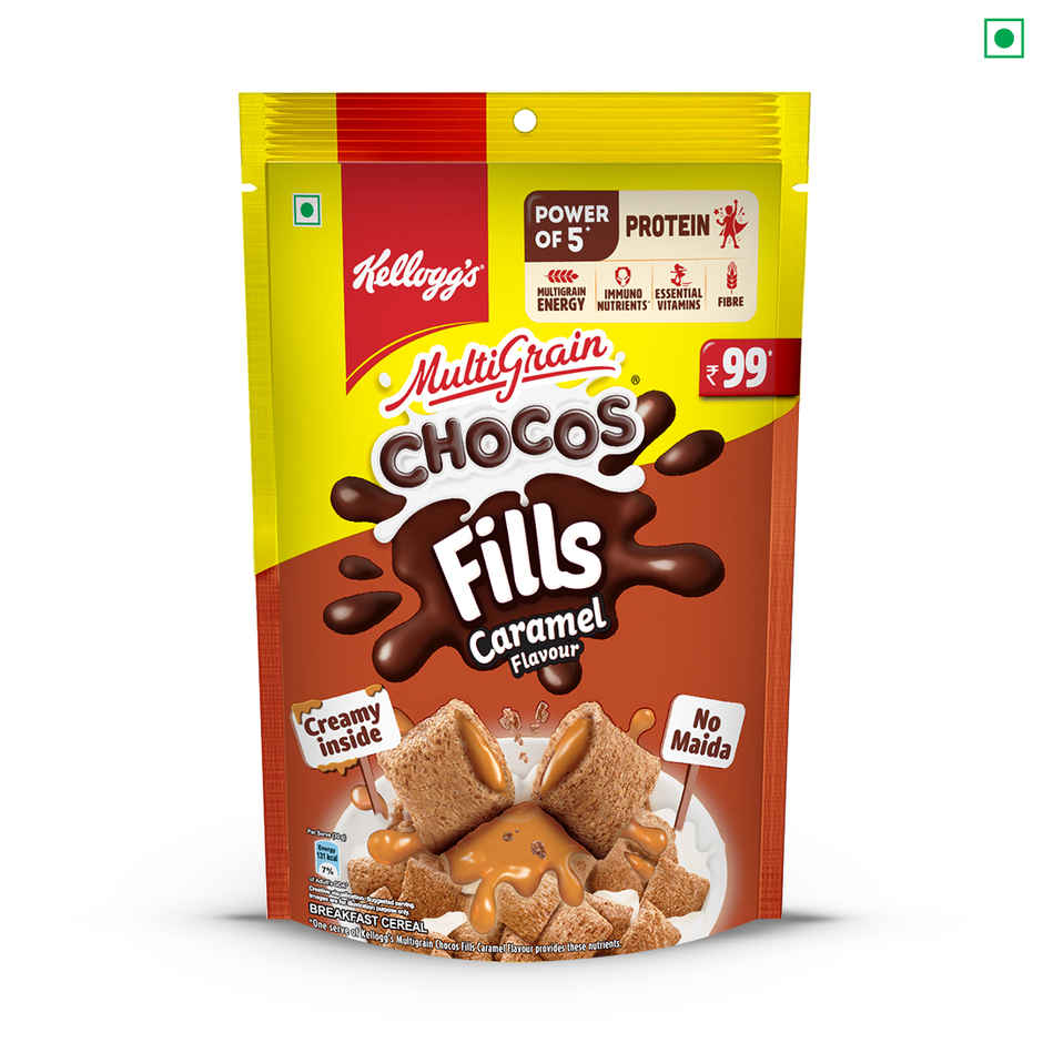 Kellogg's Chocos Fills | Caramel flavoured | 0% Maida | Multigrain