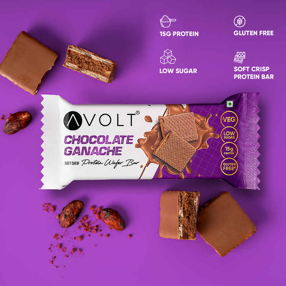 Avolt Chocolate Ganache 15g Protein Wafer Bar