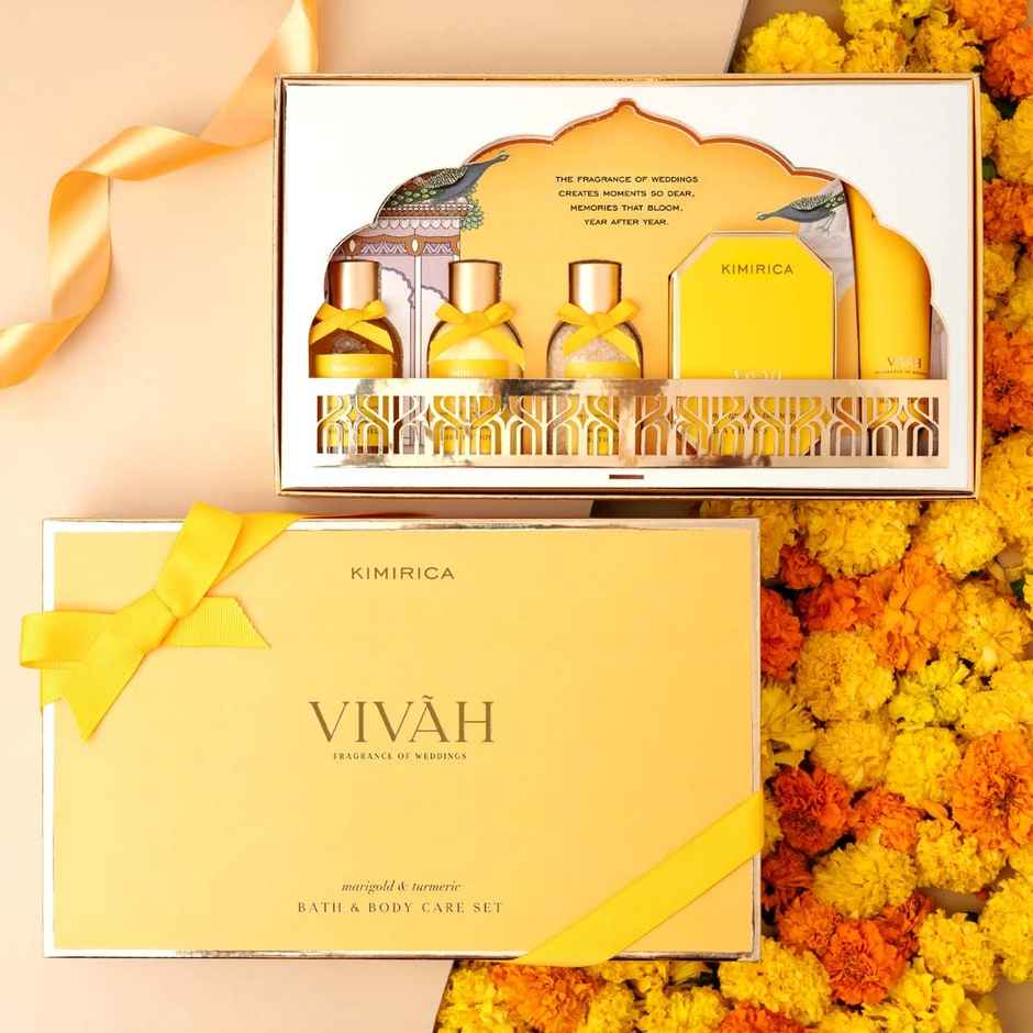 Kimirica Vivah Experience Set | Indulgent Self-Care with Turmeric & Marigold | Gifting Essential