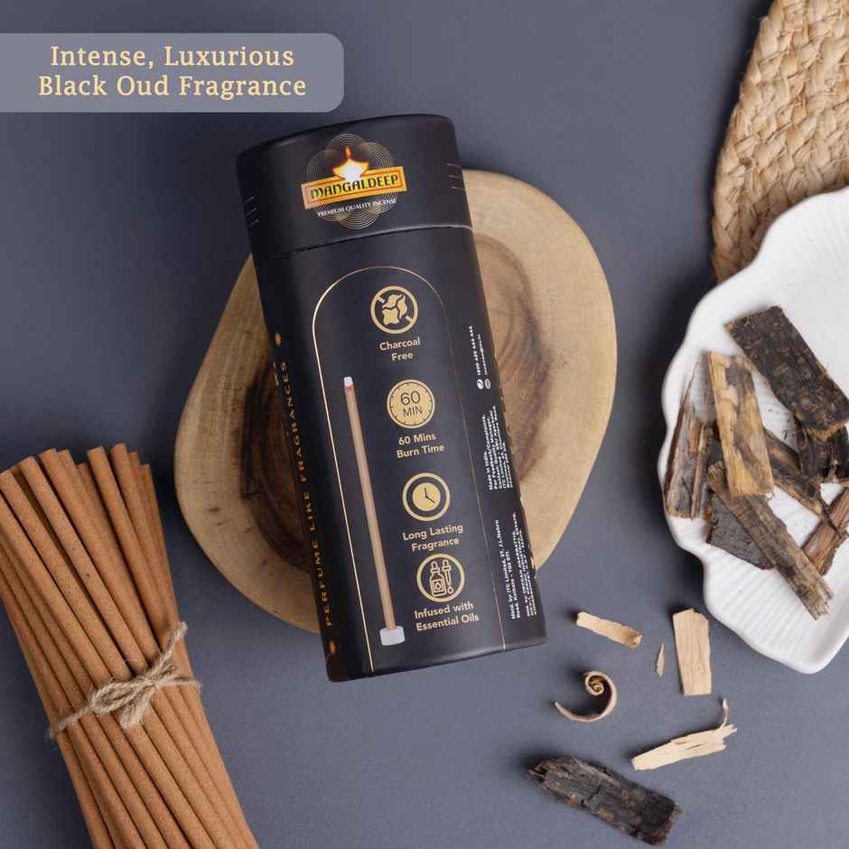Mangaldeep Scent Premium Bambooless Dhoop Sticks - With Black Oudh Fragrance