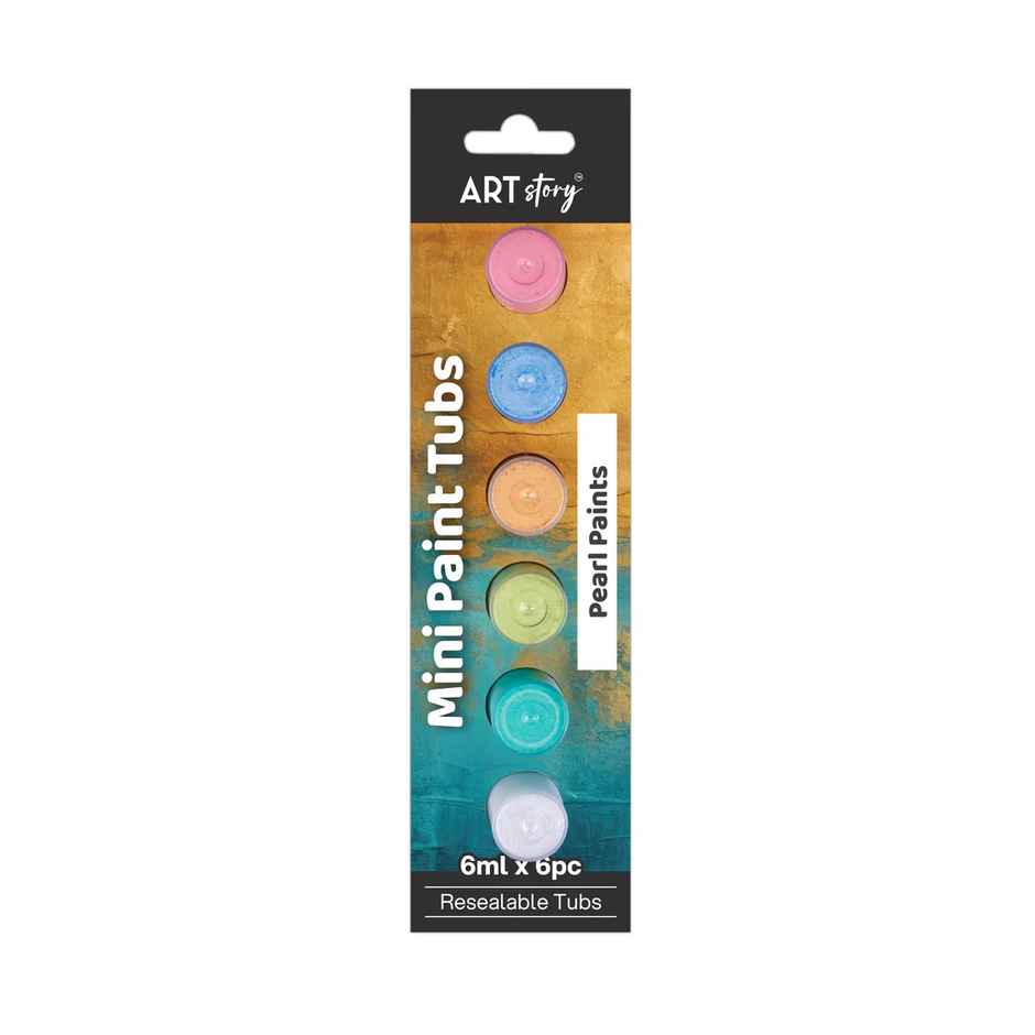 Itsy Bitsy Mini Paint Tubs Pearl Paint Bright 6 ml x 6 shades LB