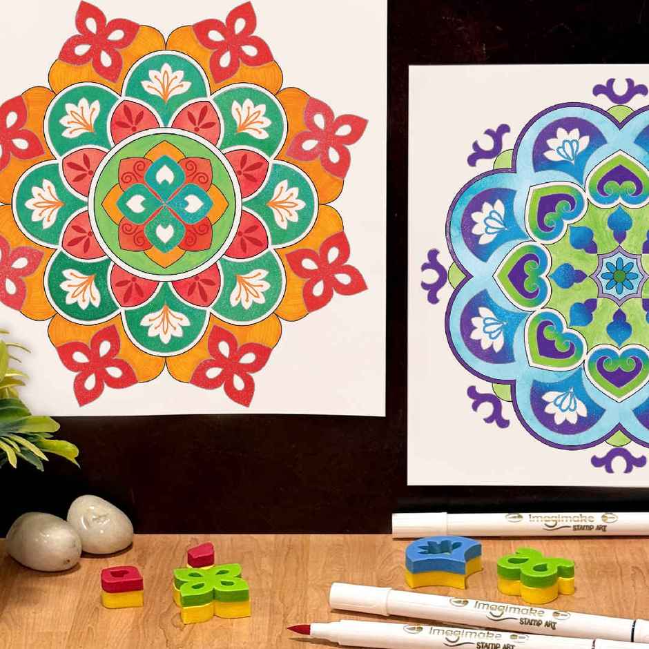 Imagimake DIY Mandala Art and Craft Kit Toys 6 Design Birthday Gifting for Kid
