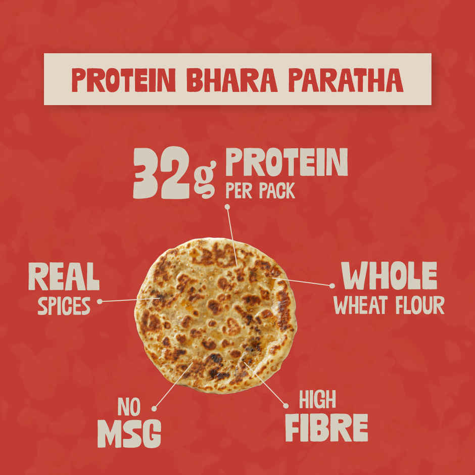 Hello Tempayy Achari Protein Parathas - 32g Protein