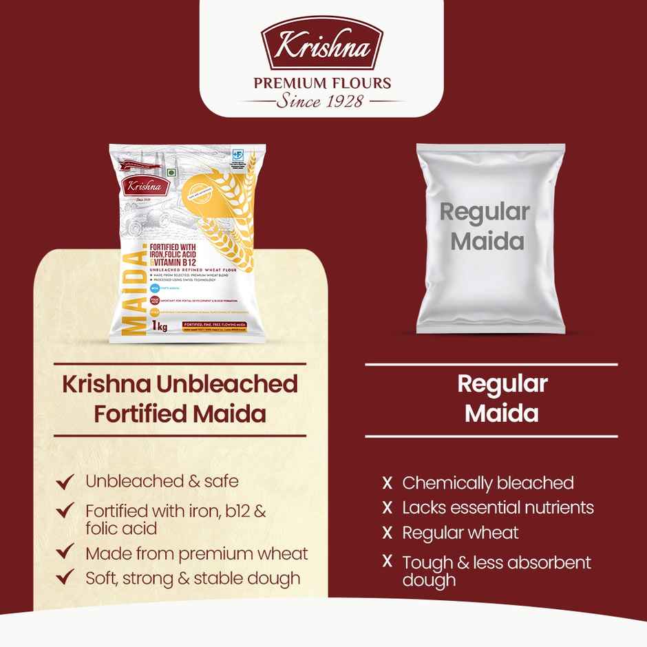 Krishna Fortified & Unbleached Maida