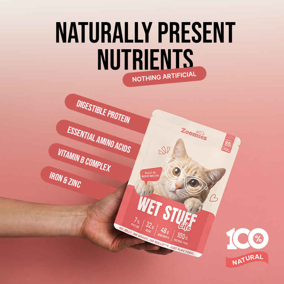 Zoomies Wet Stuff Lite - Duck Breast in Bone Broth Cat Wet Food