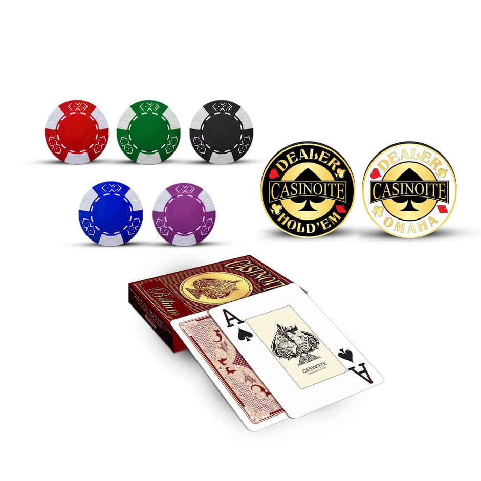 Casinoite 100 Poker Chips Set With Playing Cards