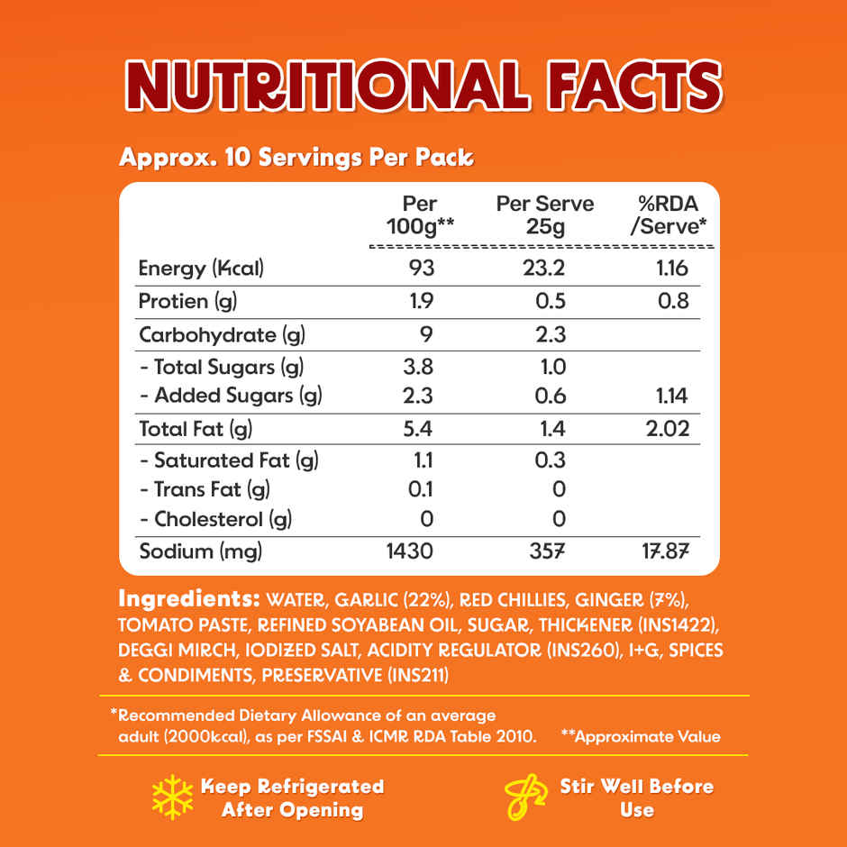 MasterChow Chilli Garlic Chutney
